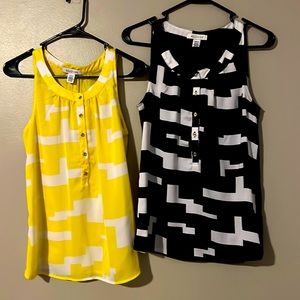 Womens sleeveless blouse bundle. Size small.